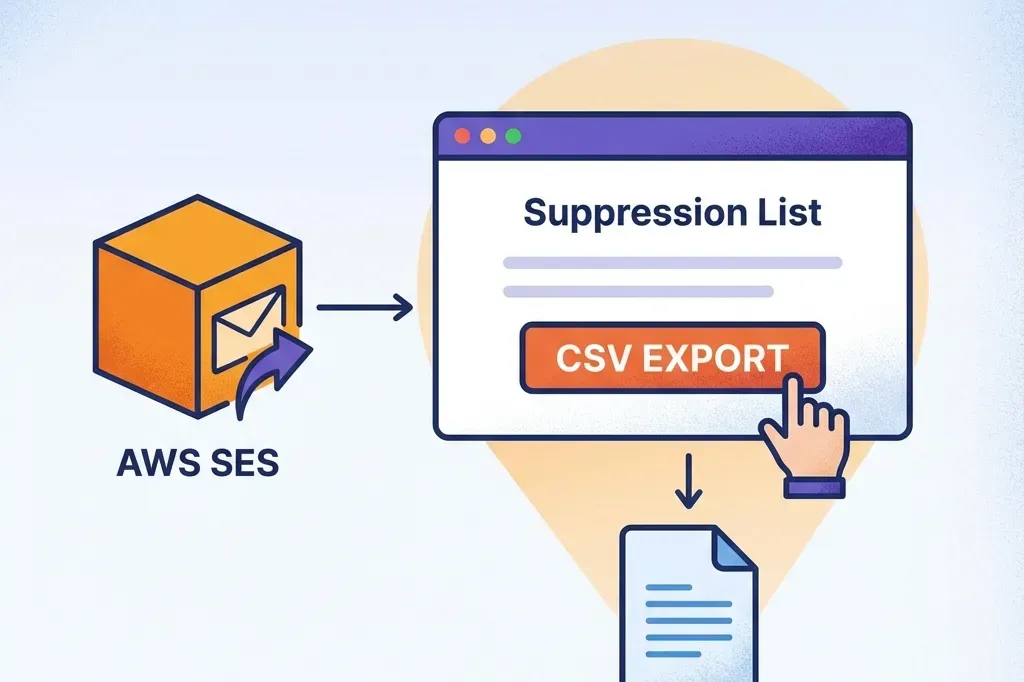 AWS SES exporting the suppression list as a CSV via the command line